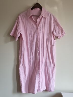 Dazy Cotton Midi Shirt Dress